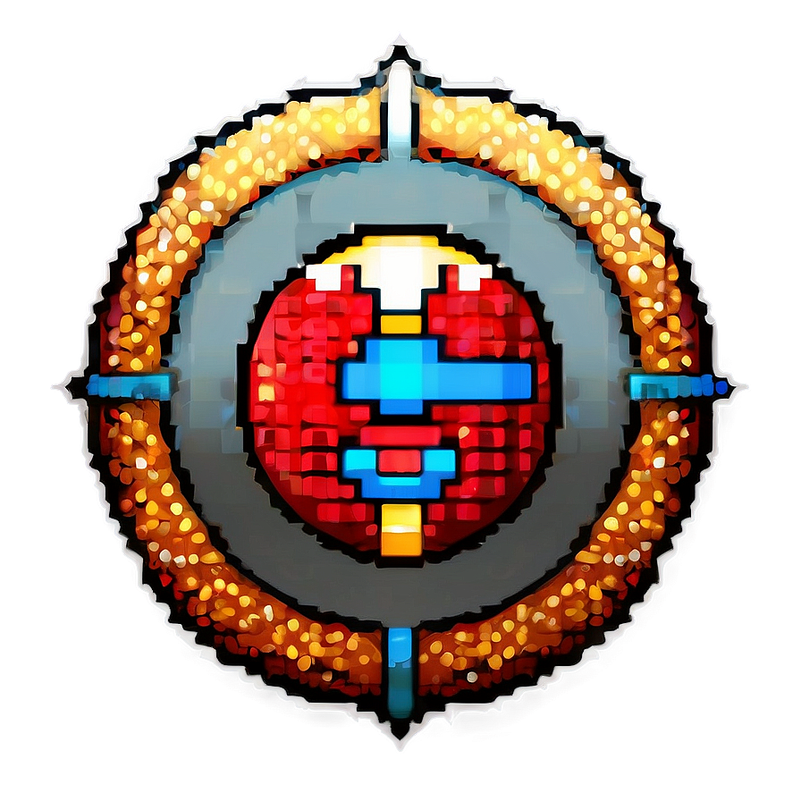 Pixel Superhero Emblem Png Fbk