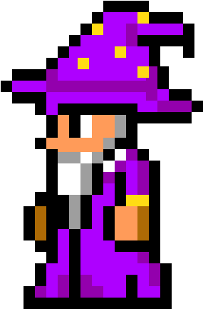 Pixel Wizardin Purple Hat