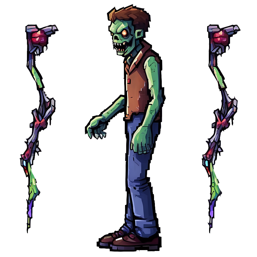 Pixel Zombie Character Png 18