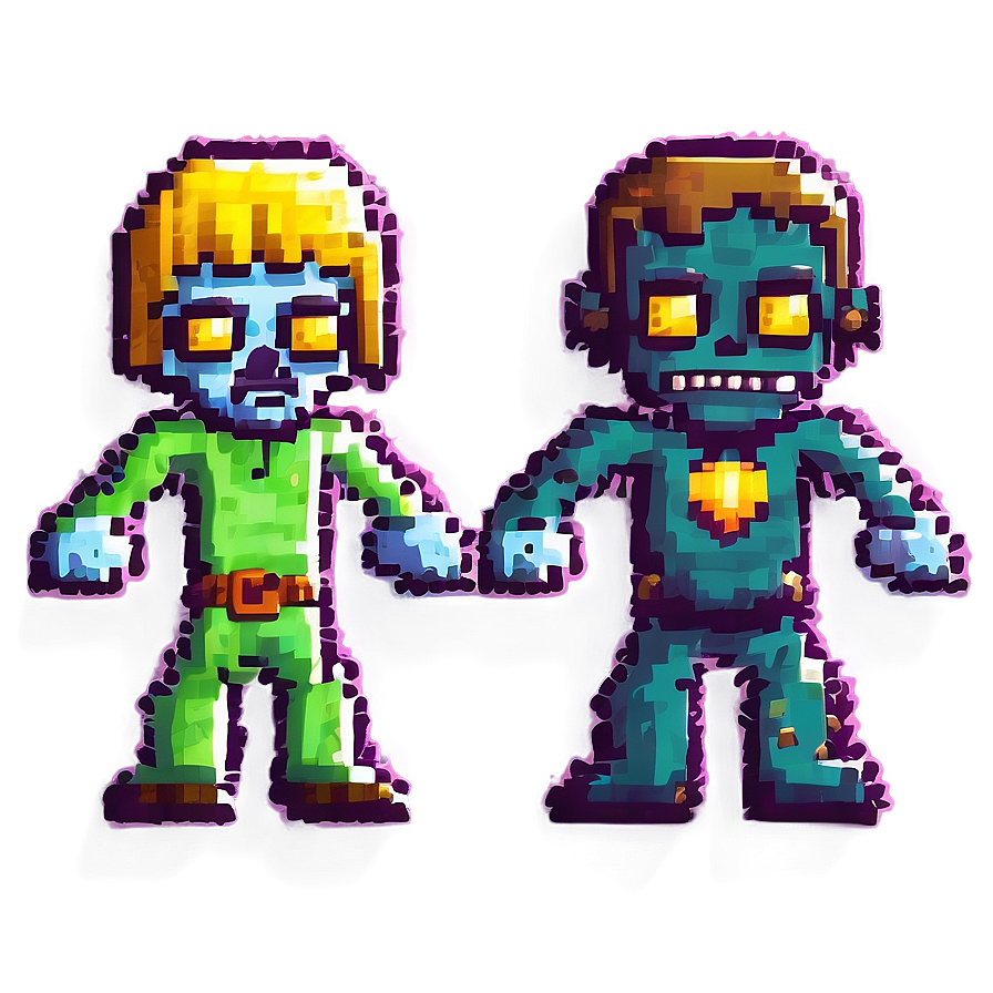 Pixel Zombie Character Png Xrb5