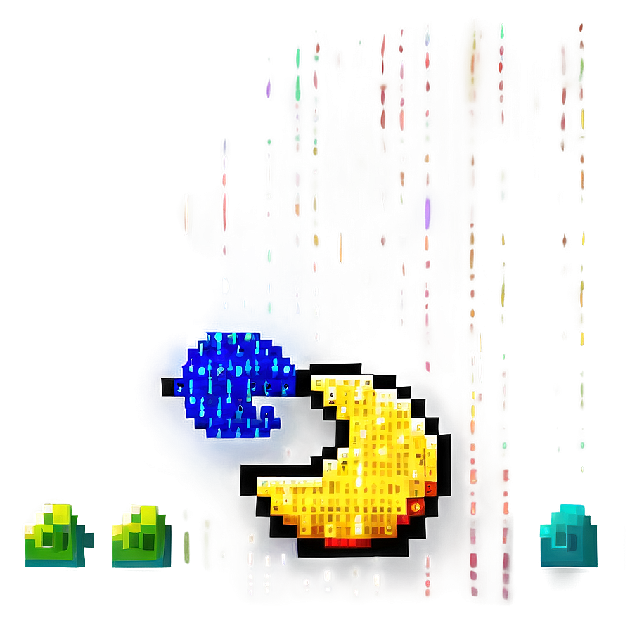 Pixelated 8-bit Pac-man Png 06242024