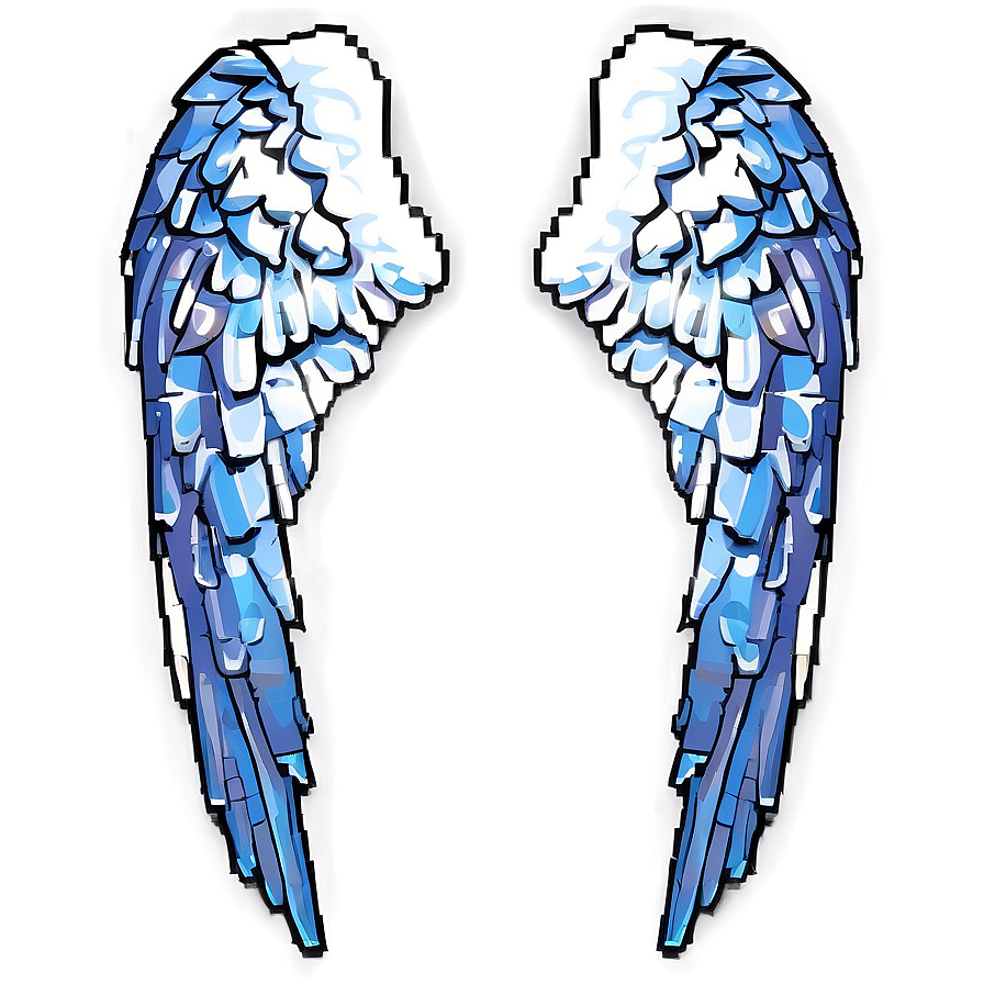 Pixelated Angel Wings Png Mqx