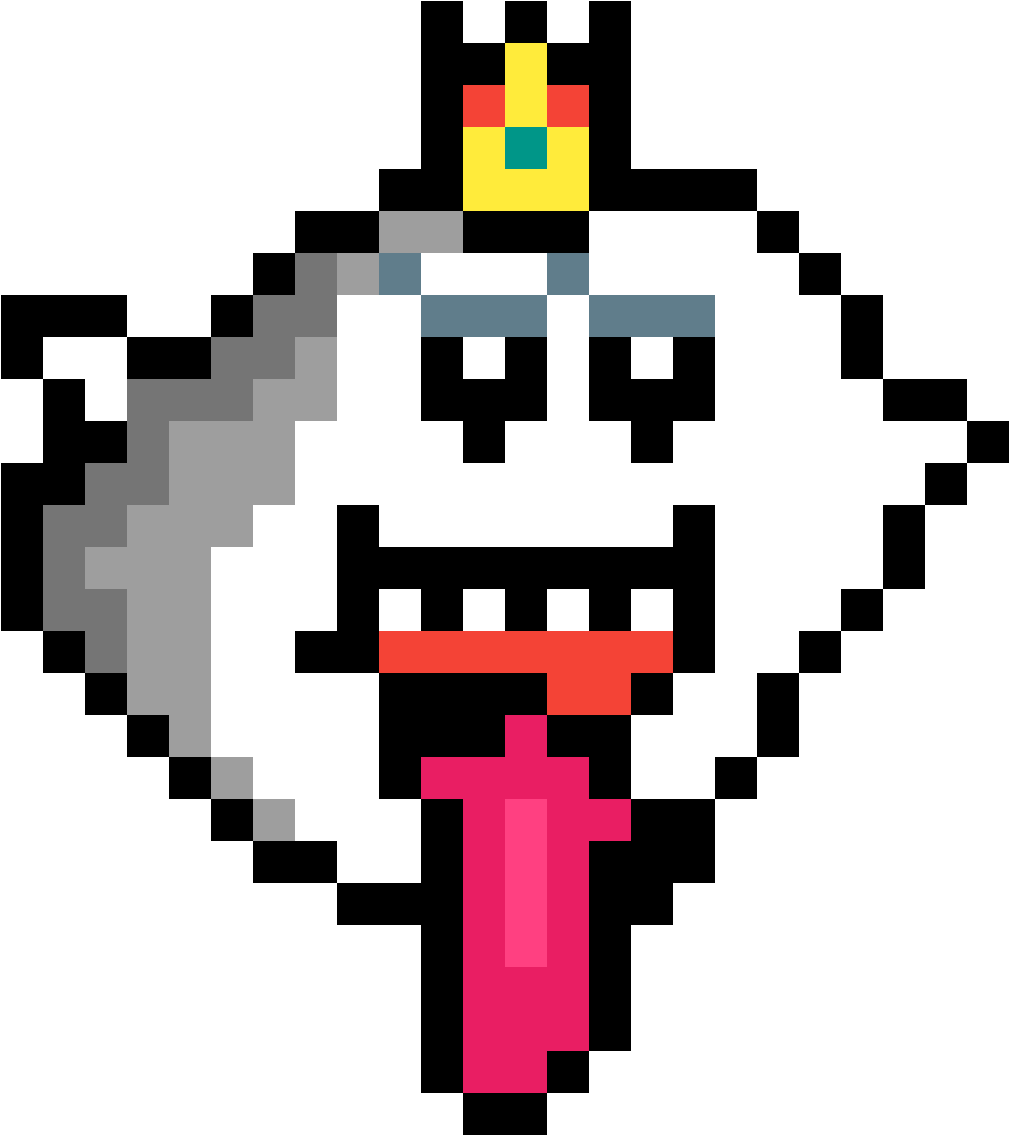 Pixelated Boo Ghost Super Mario