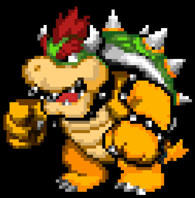 Pixelated Bowser Artwork