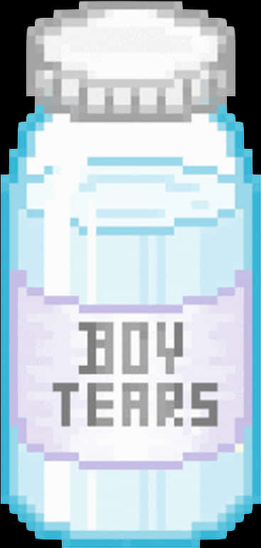 Pixelated Boy Tears Bottle