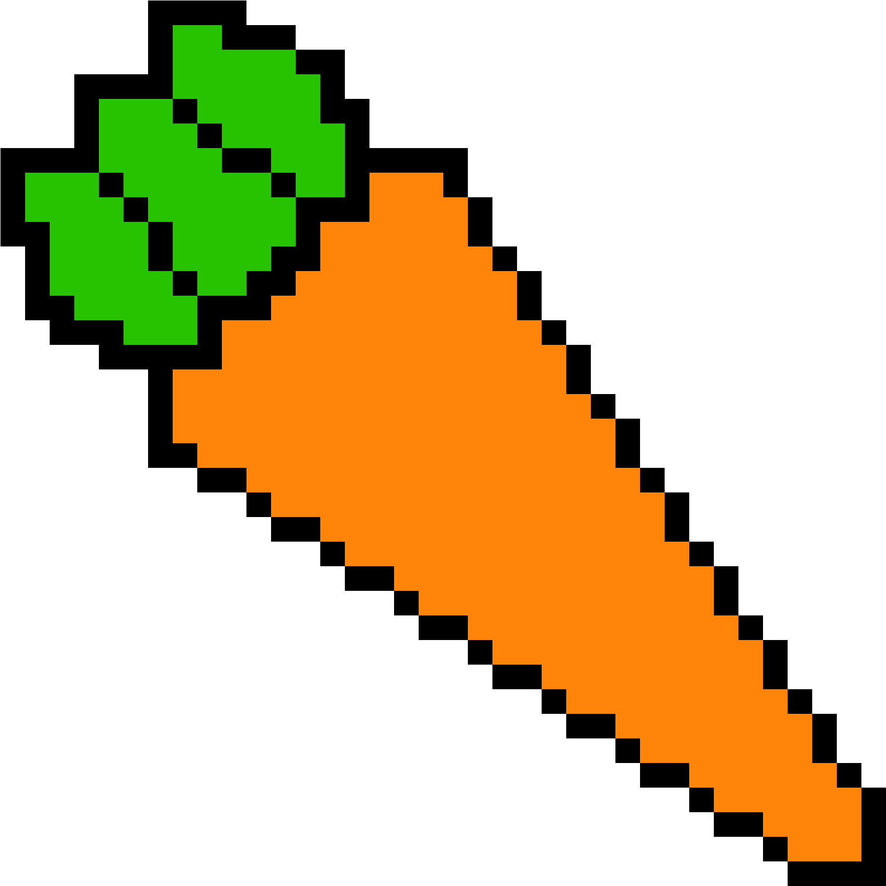 Pixelated Carrot Icon