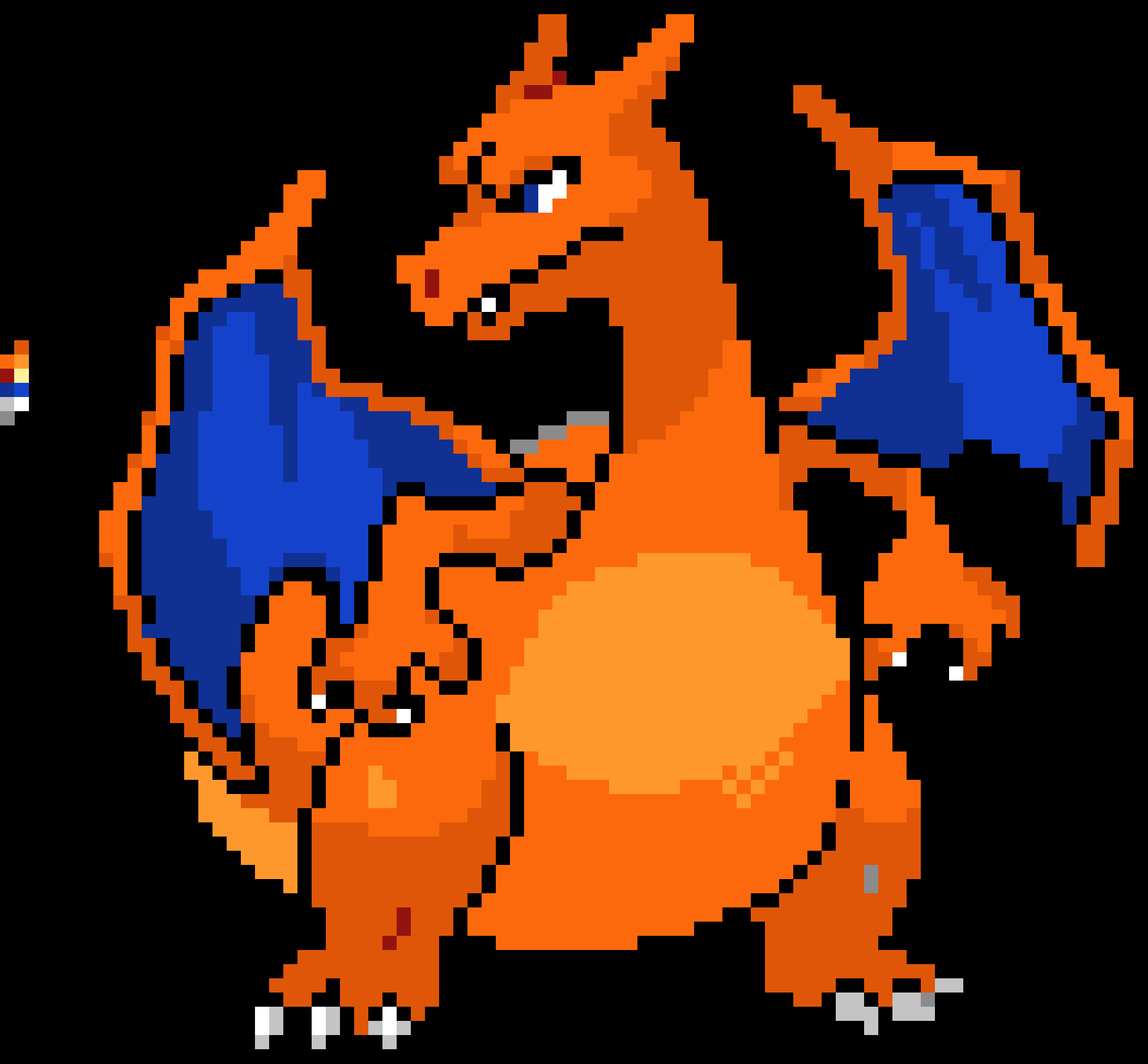 Pixelated Charizard Artwork