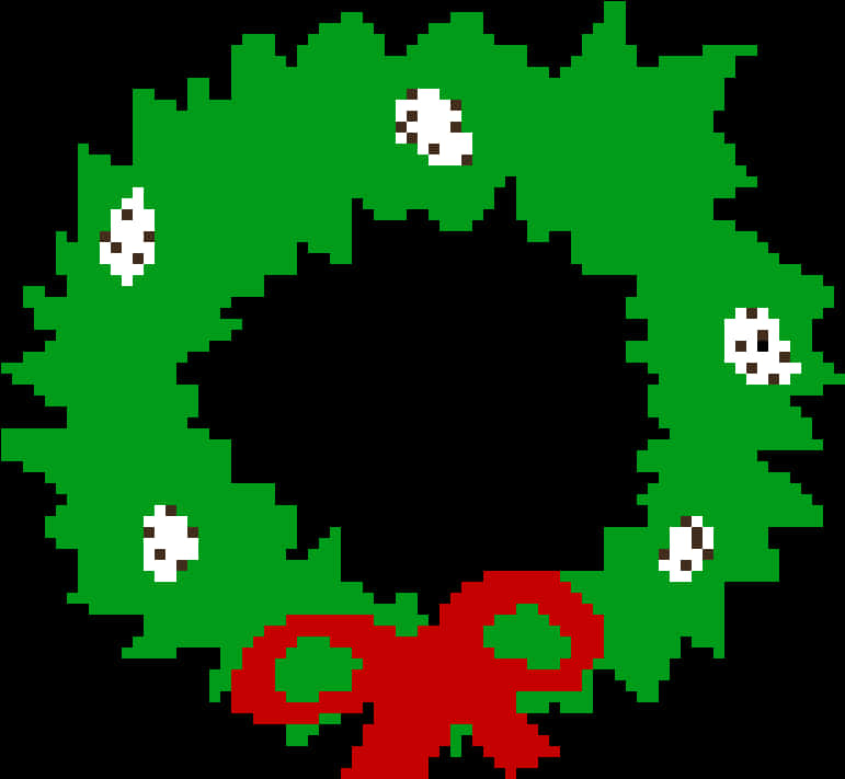 Pixelated Christmas Wreath