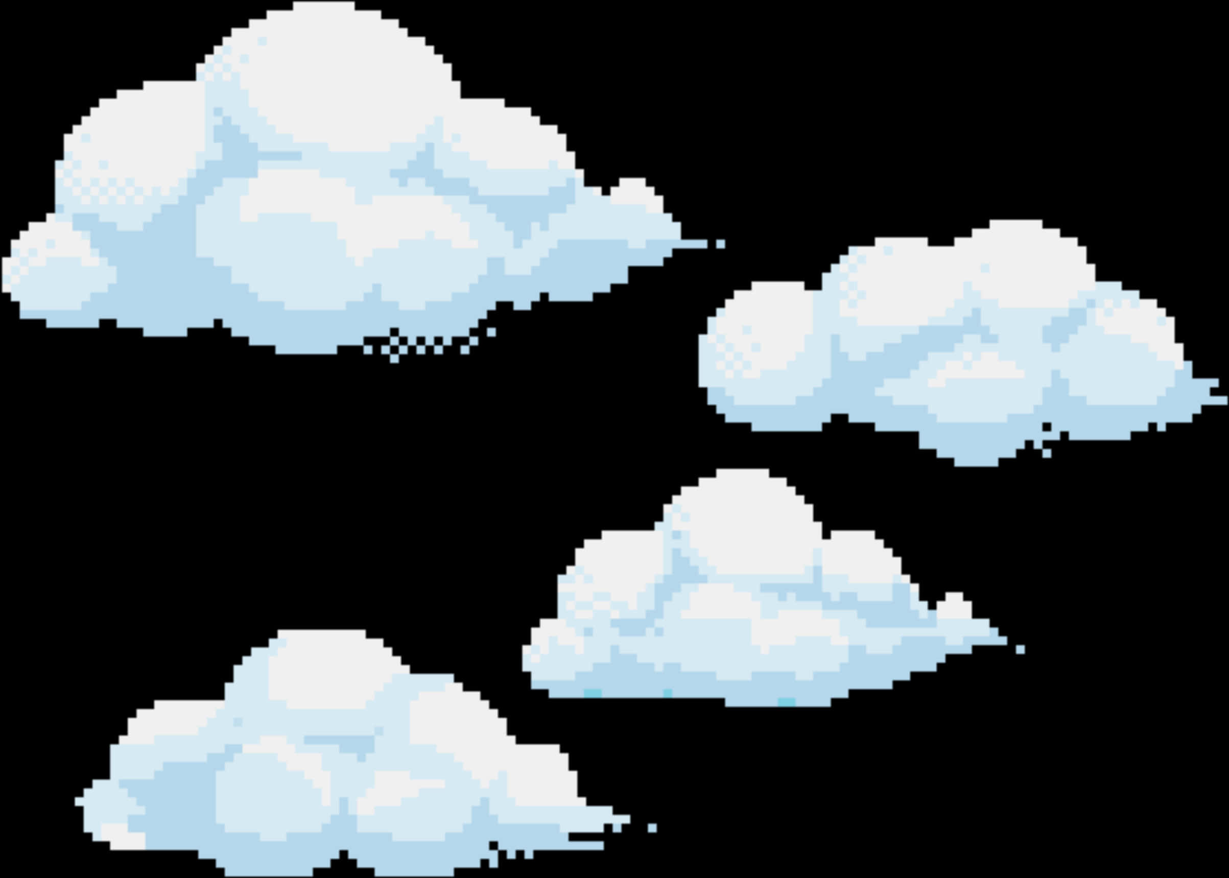 Pixelated Clouds Overlay