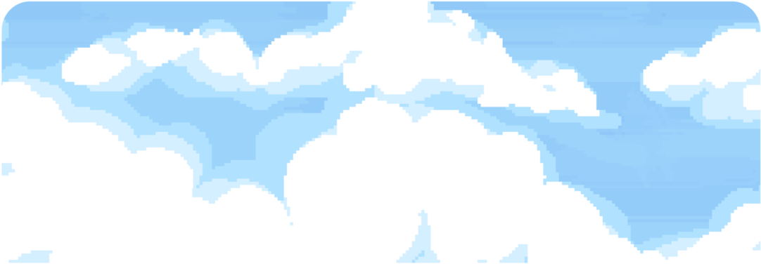 Pixelated Clouds Skyline