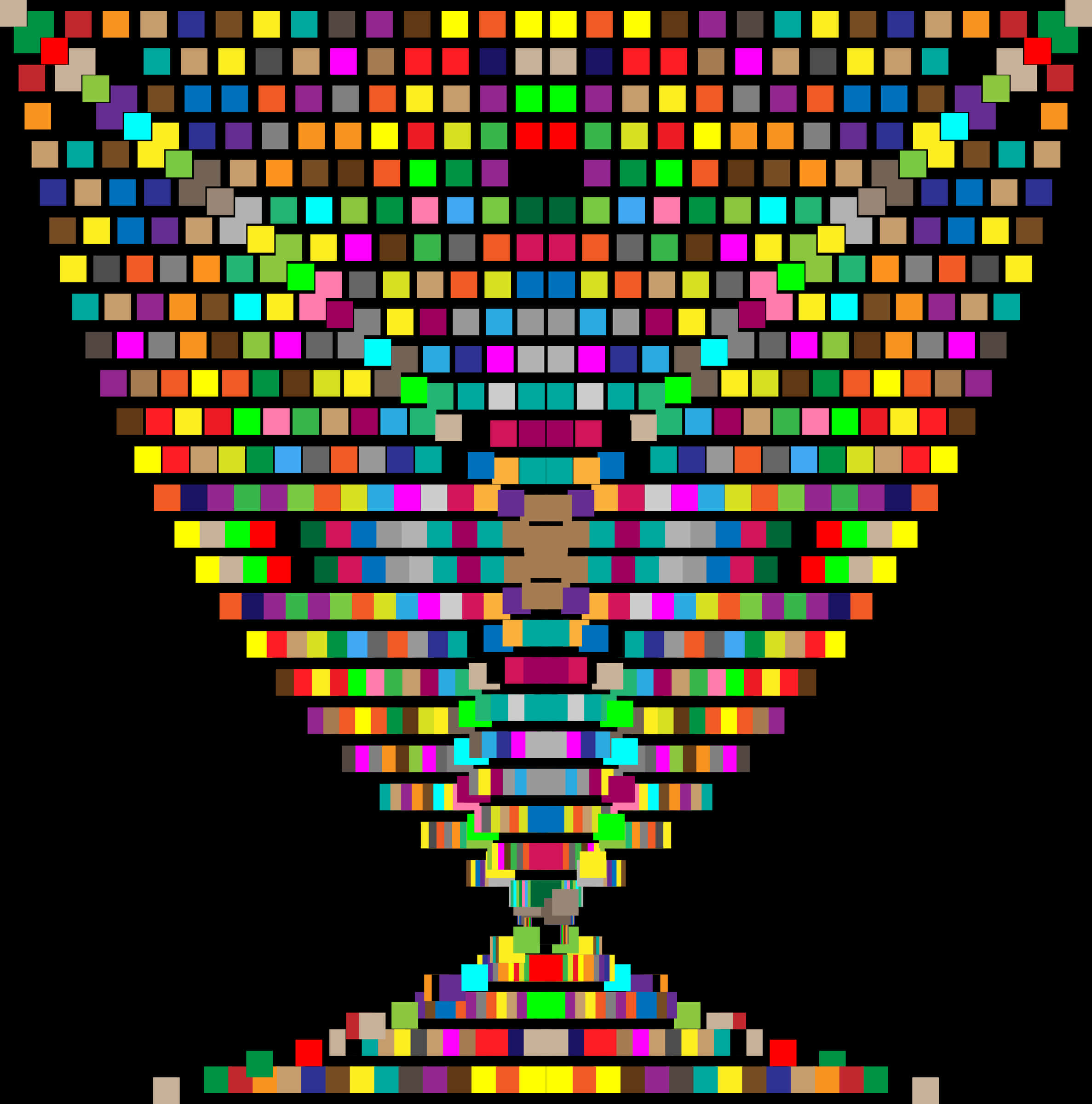 Pixelated Colorful Trophy Art