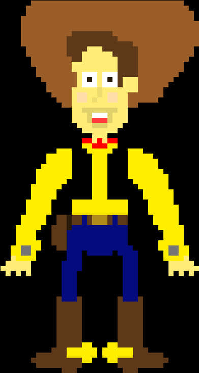 Pixelated Cowboy Character