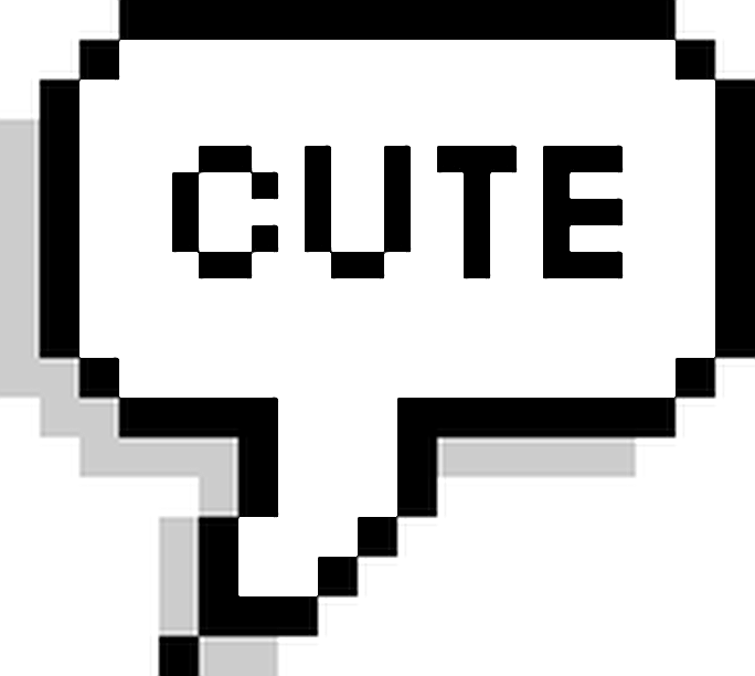 Pixelated Cute Speech Bubble