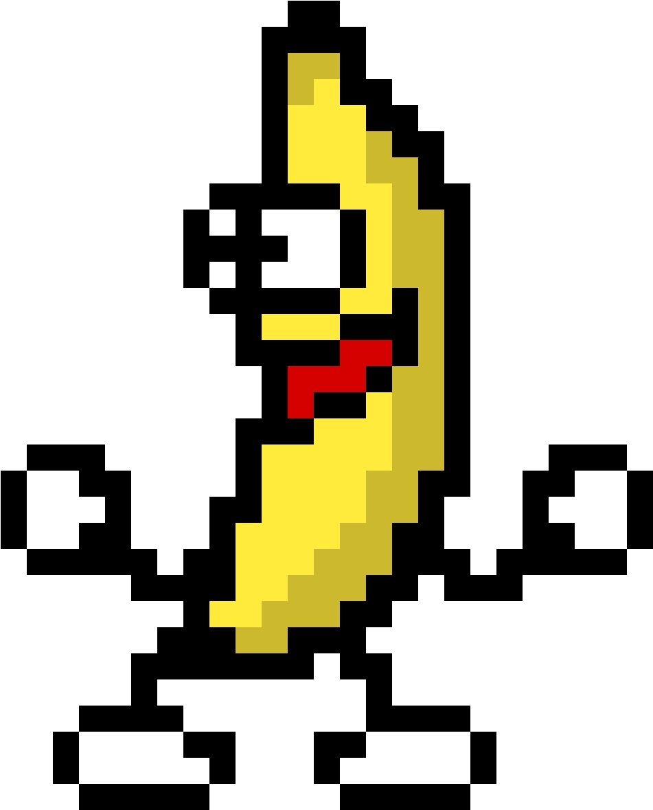 Pixelated Dancing Peanut Character