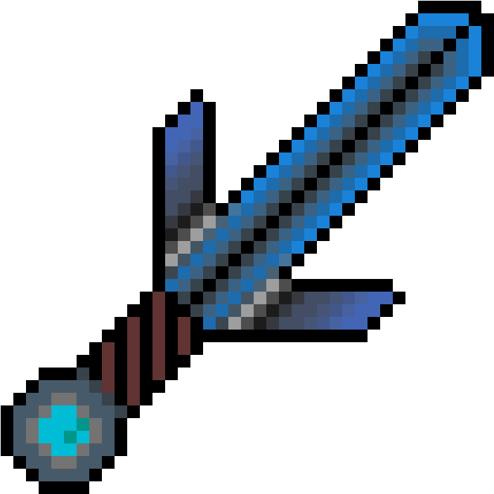 Pixelated Diamond Sword