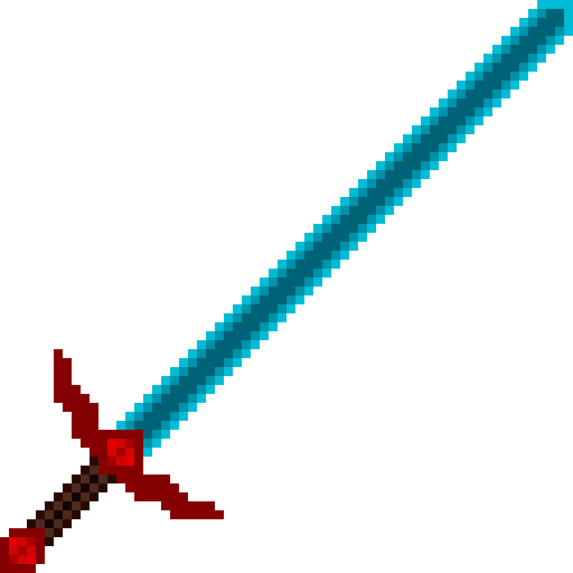 Pixelated Diamond Sword