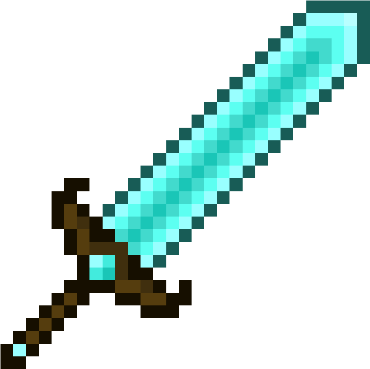 Pixelated Diamond Sword