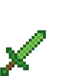 Pixelated Emerald Sword