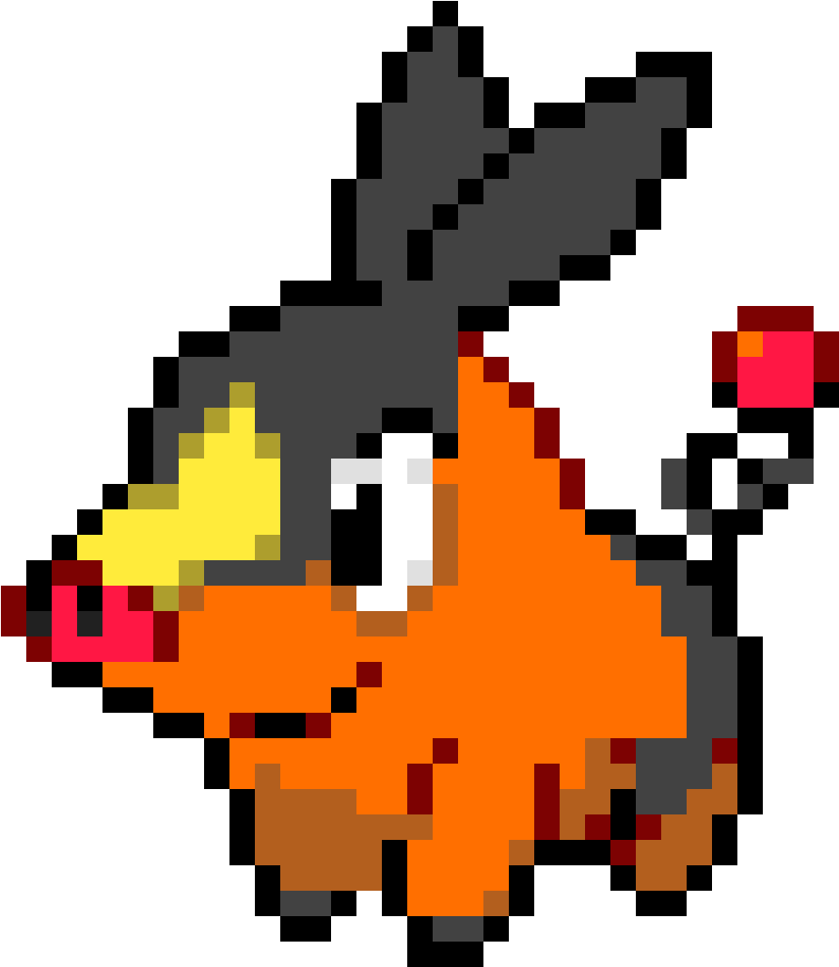 Pixelated_ Fire Type_ Pokemon_ Art