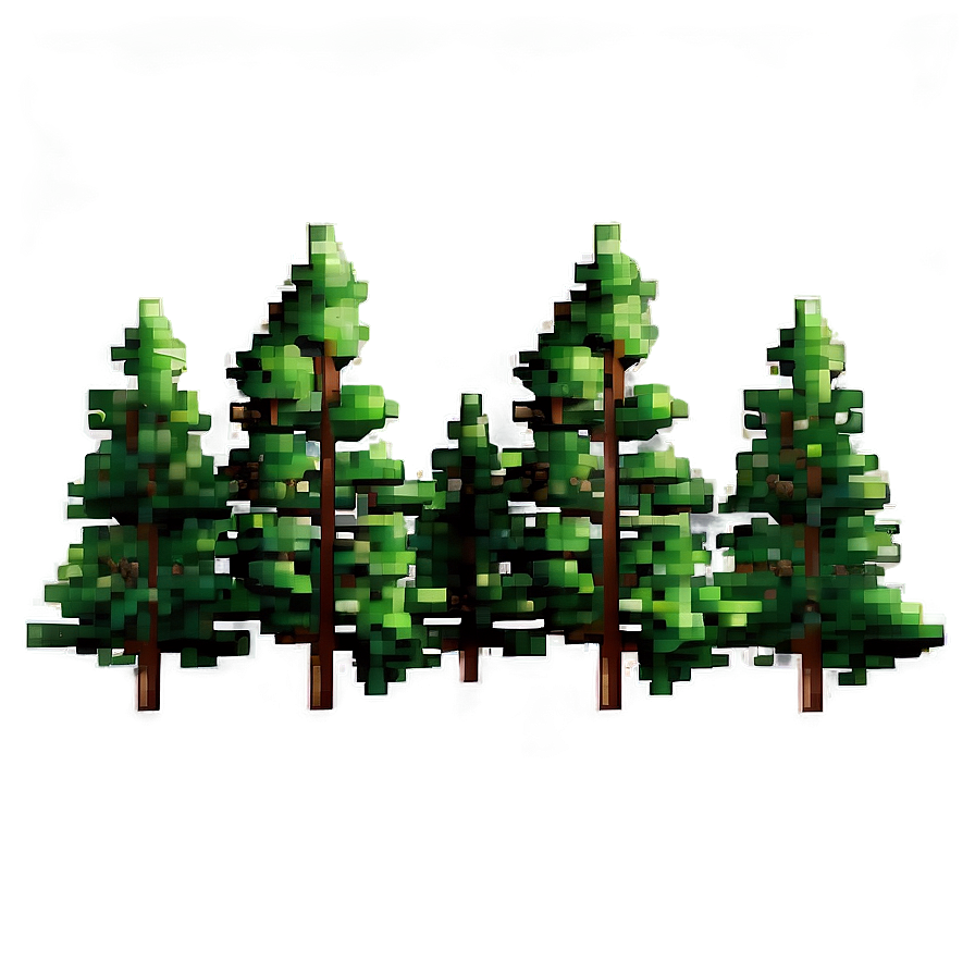 Pixelated Forest Landscape Png Duu61