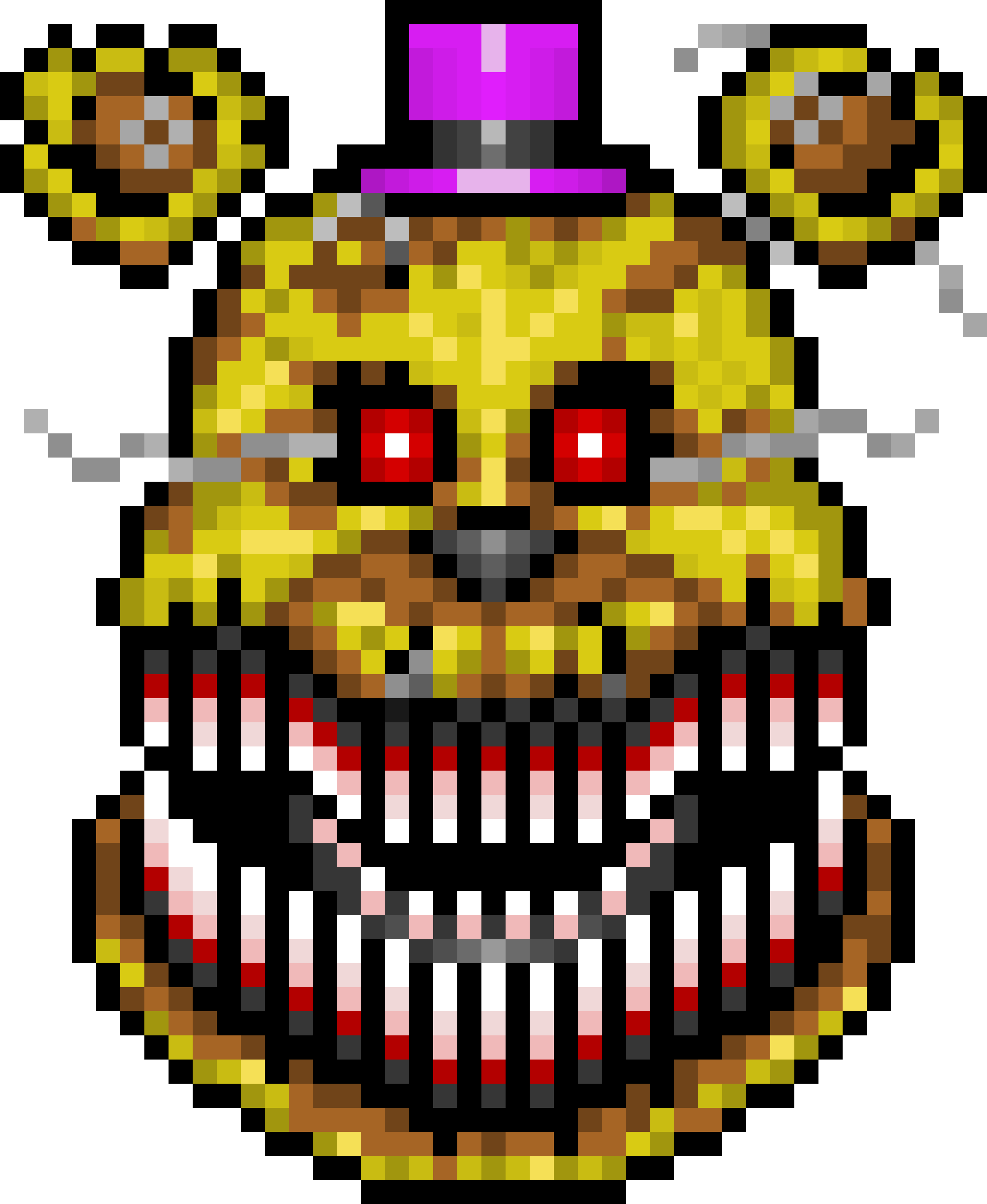 Pixelated Fredbear Headshot