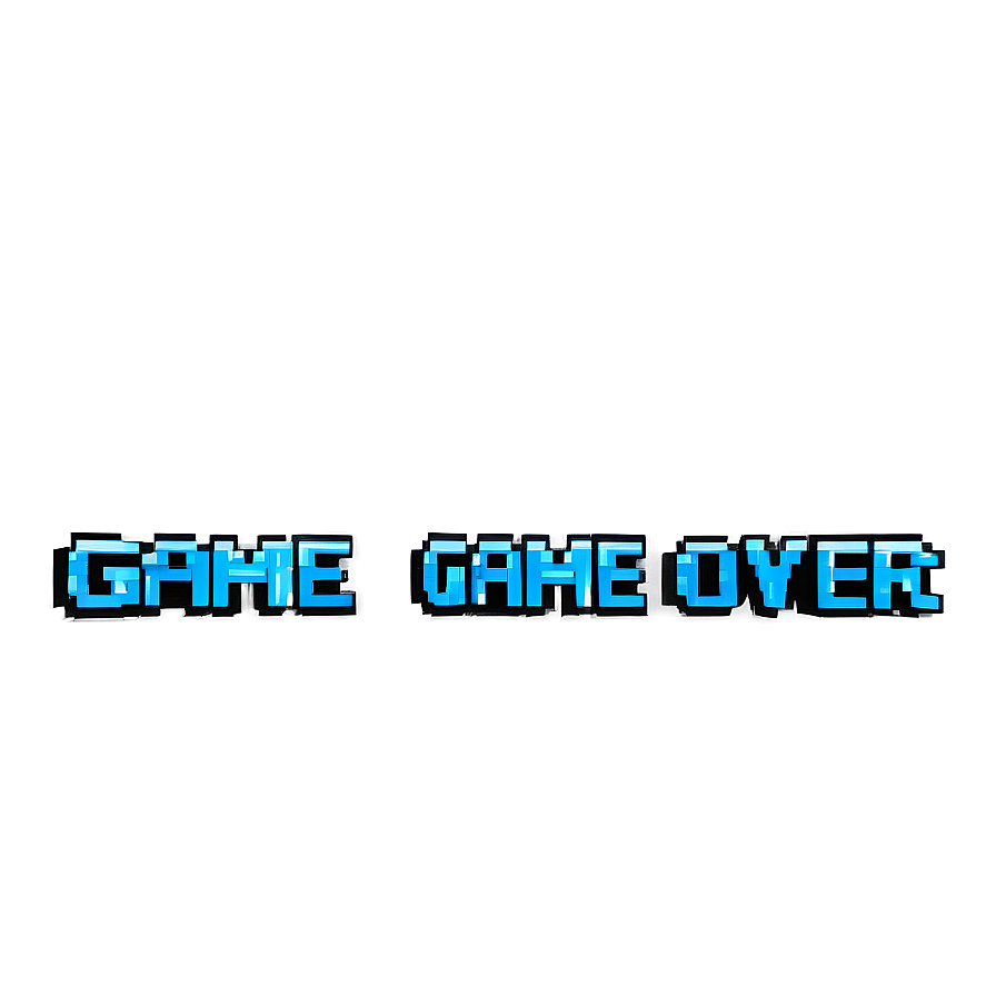 Pixelated Game Over Text Png 58