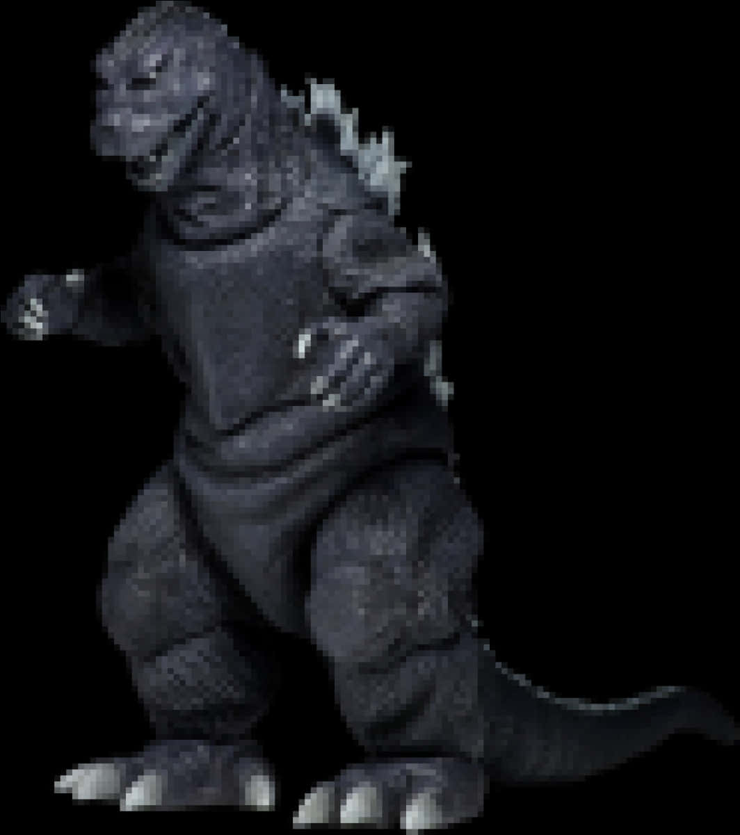 Pixelated Godzilla Figure