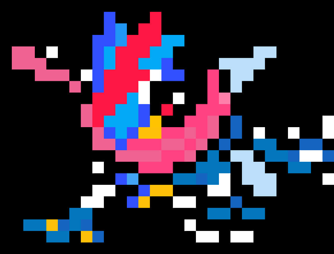 Pixelated Greninja Art