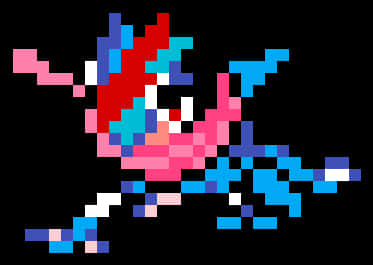 Pixelated Greninja Artwork