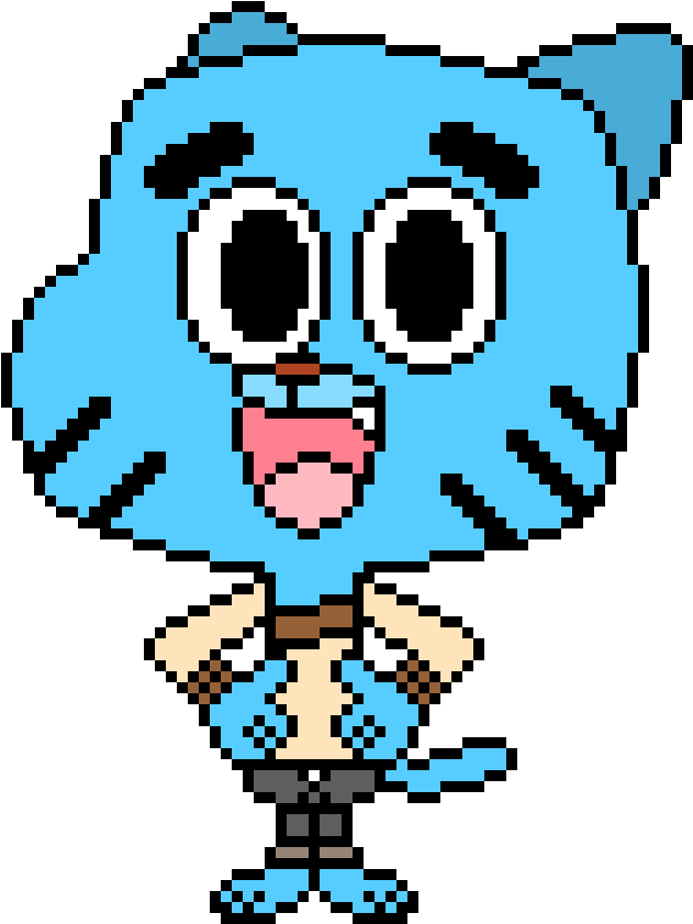 Pixelated Gumball Watterson