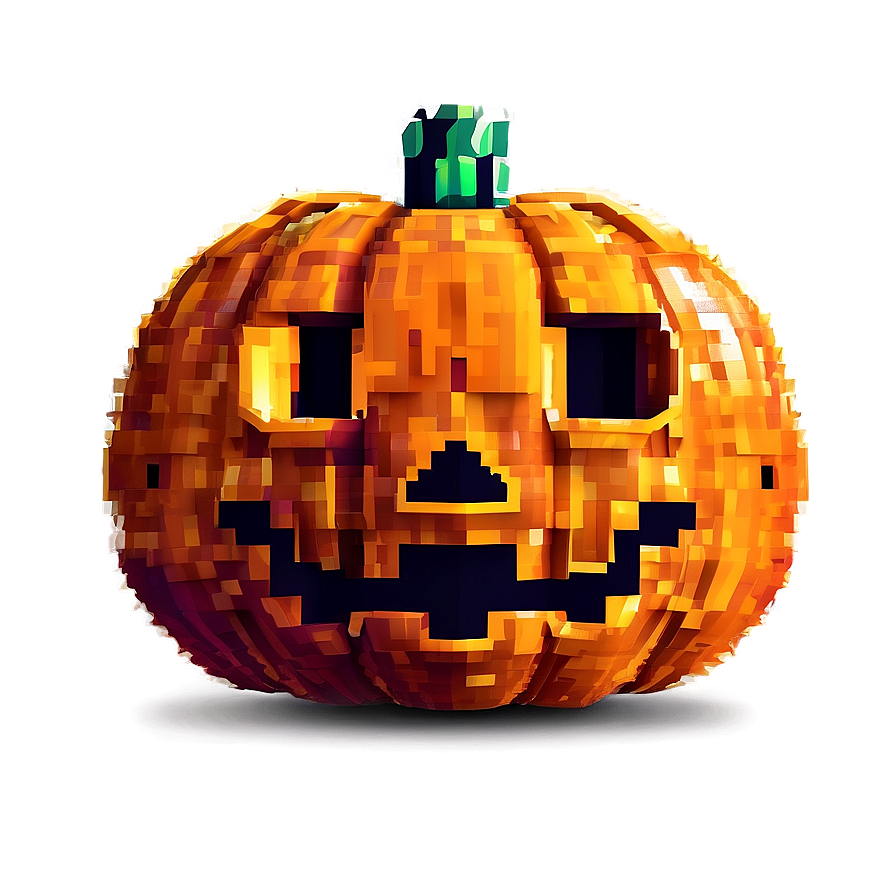 Pixelated Halloween Pumpkin Png Fim31