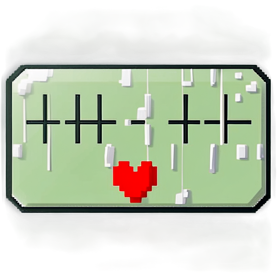 Pixelated Heart Health Bar Png 4