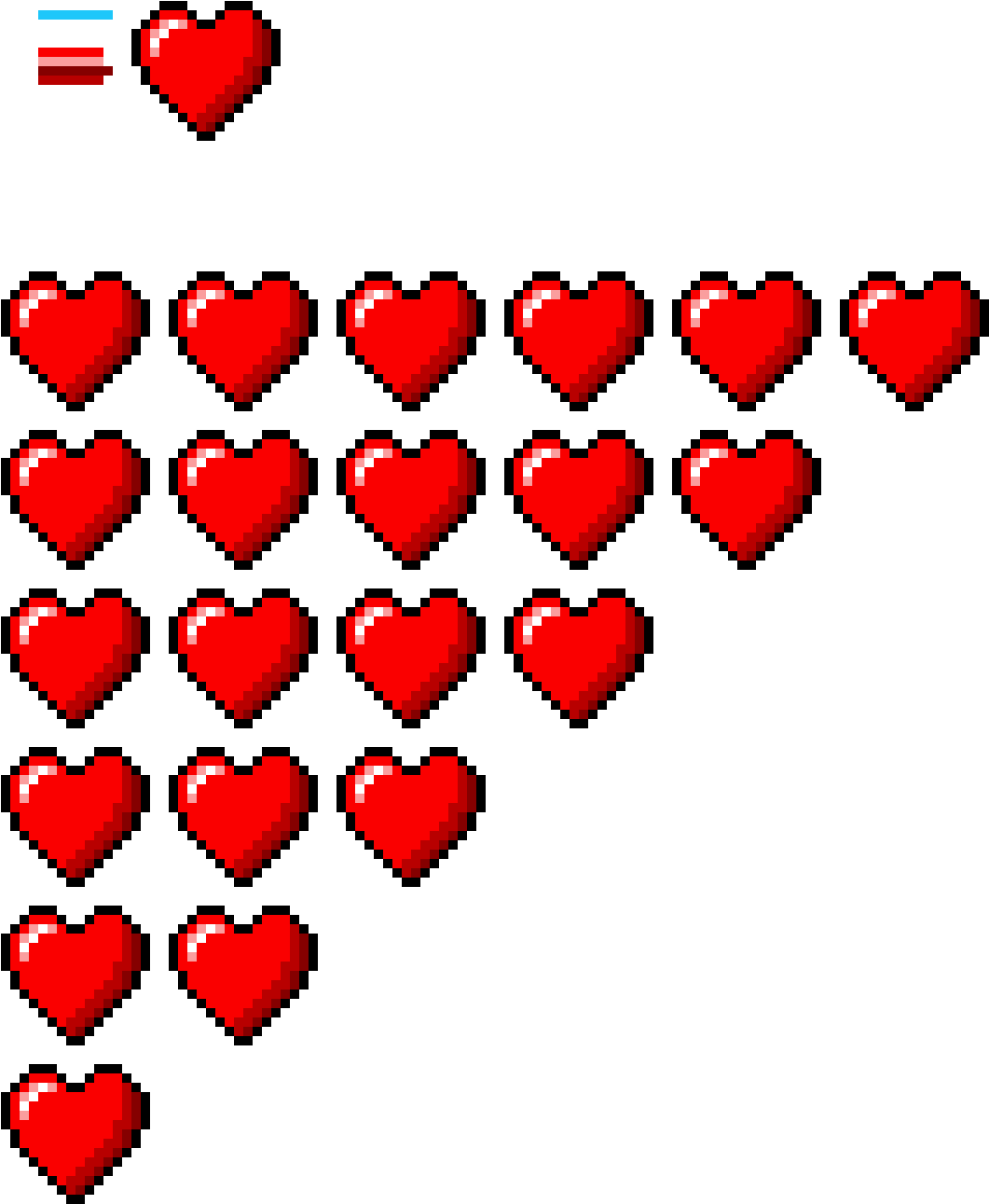 Pixelated Heart Pattern