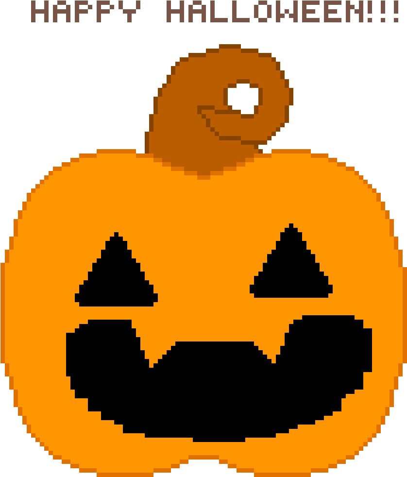 Pixelated Jack O Lantern Halloween Celebration