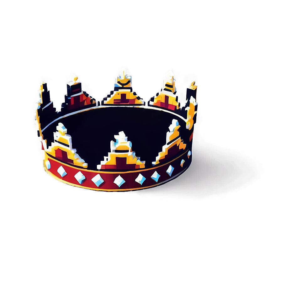 Pixelated King Crown Png 52