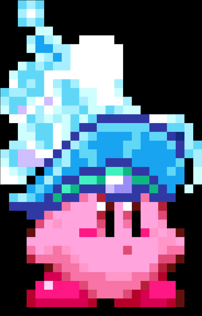 Pixelated Kirby Art