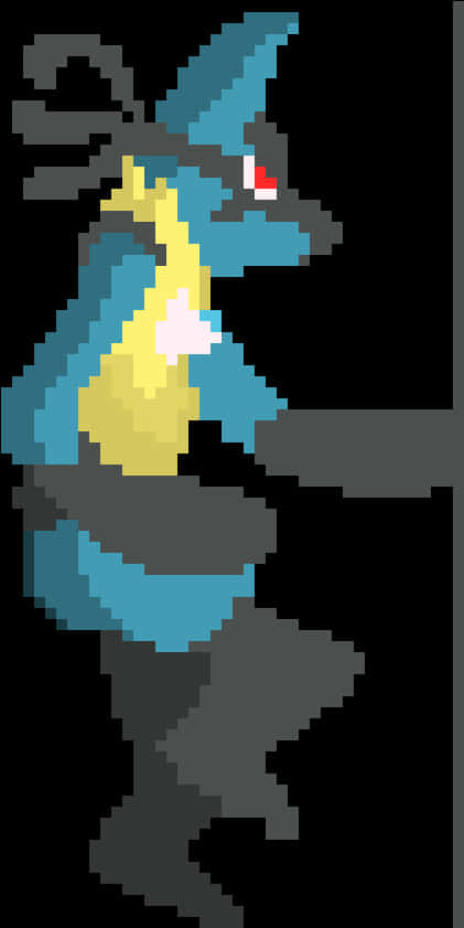 Pixelated Lucario Portrait