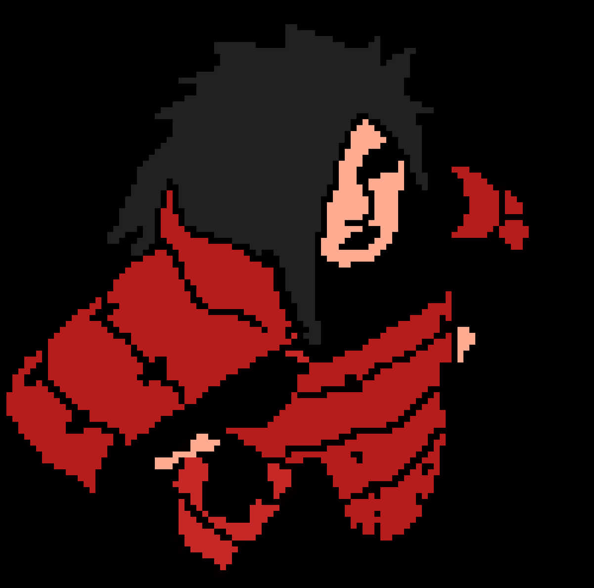 Pixelated Madara Uchiha Art