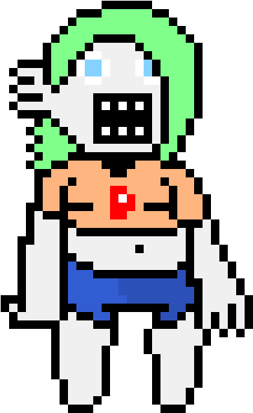 Pixelated_ Megaman_ Character_ Sprite