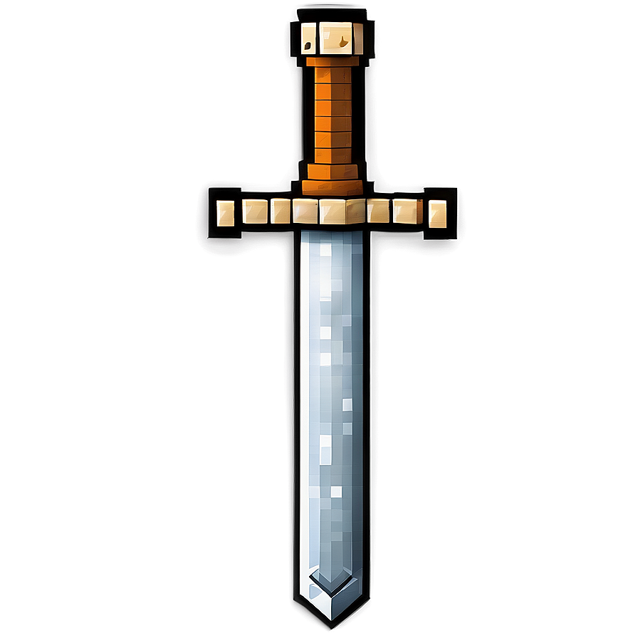 Pixelated Minecraft Sword Png Bvm55