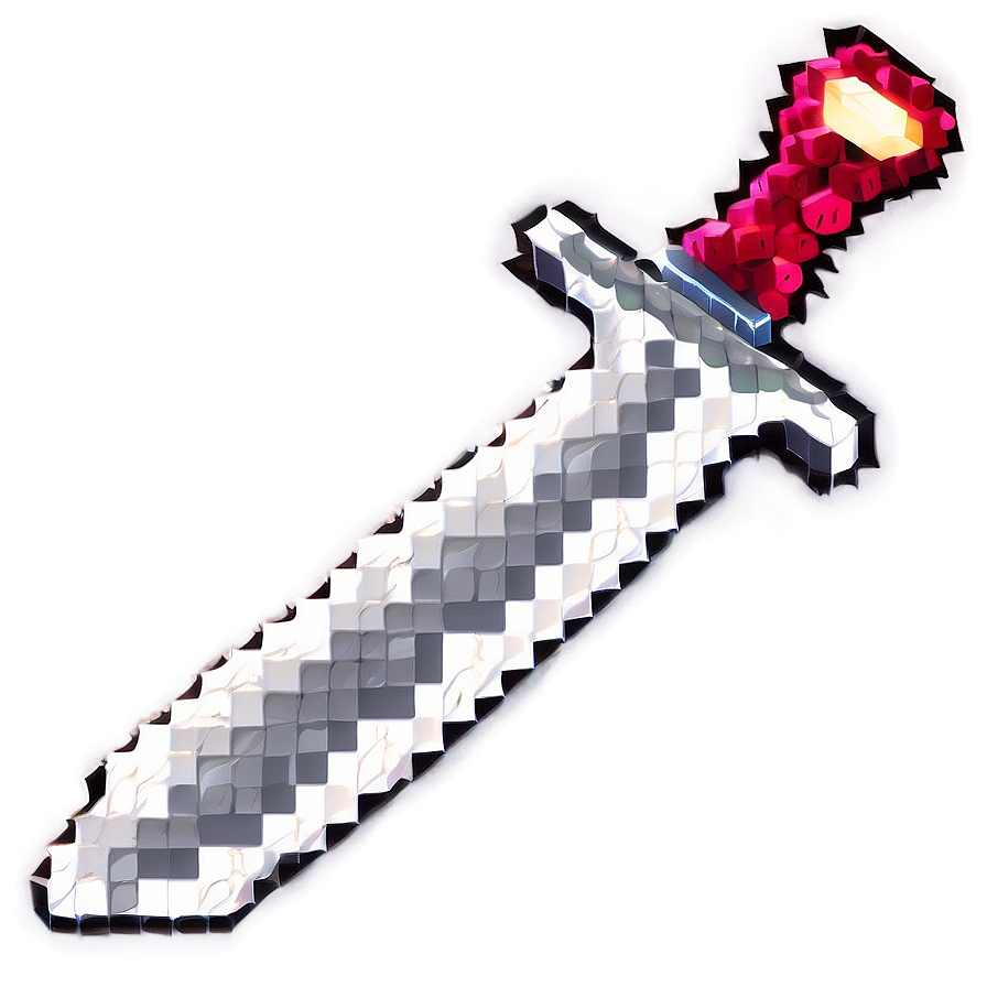 Pixelated Minecraft Sword Png Fes