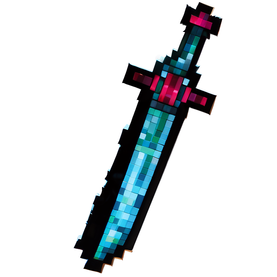 Pixelated Minecraft Sword Png Wdo75