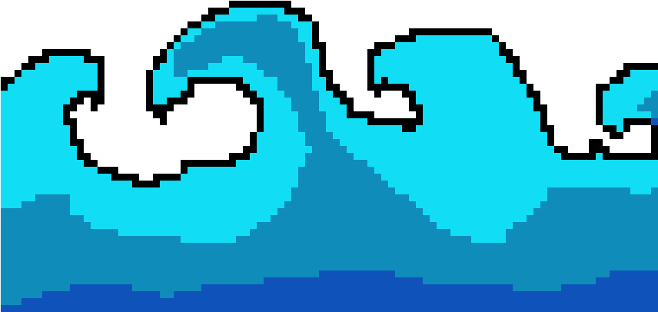 Pixelated Ocean Waves