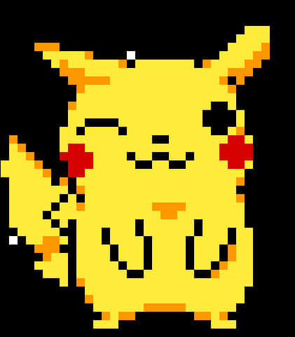 Pixelated Pikachu Artwork