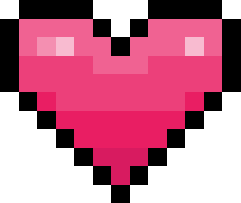 Pixelated Pink Heart Graphic