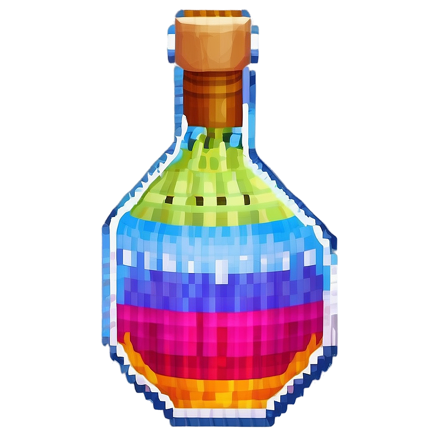 Pixelated Potion Bottle Png Iat