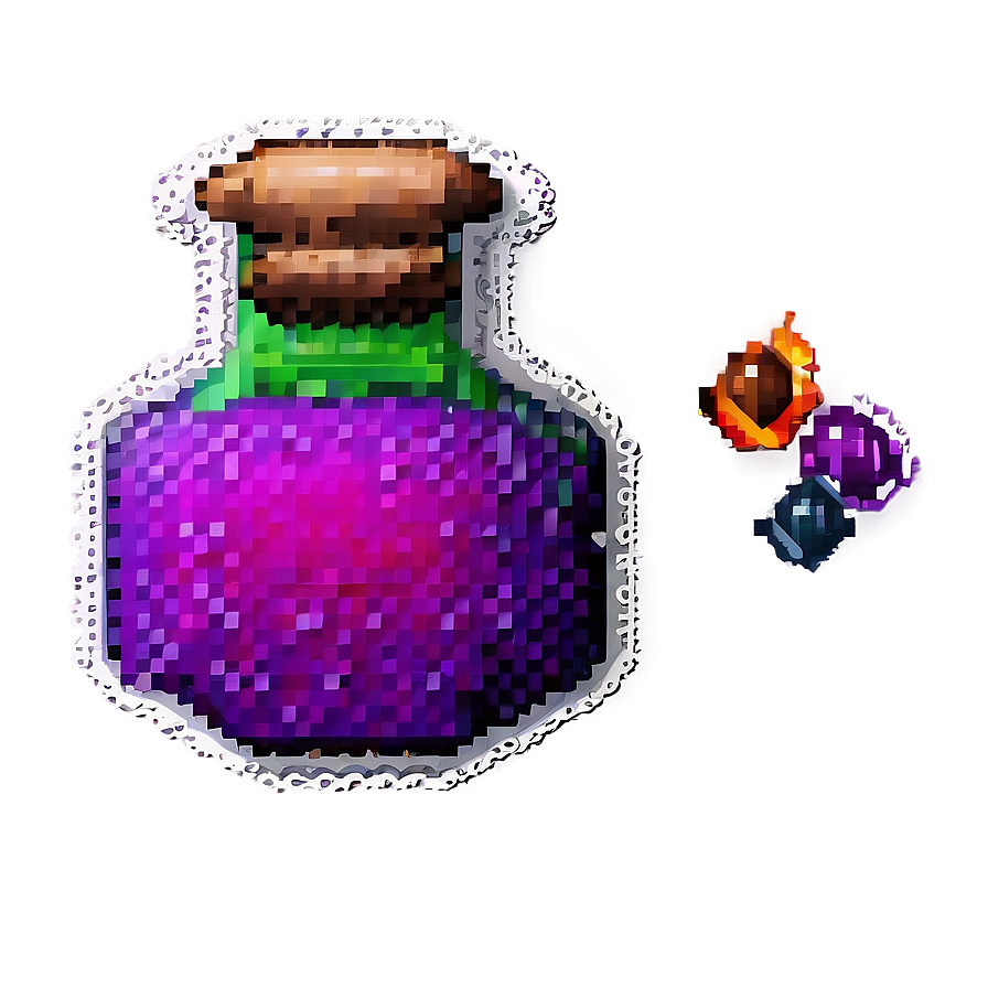 Pixelated Potion Bottle Png Wmf89