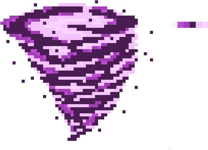 Pixelated Purple Tornado Art