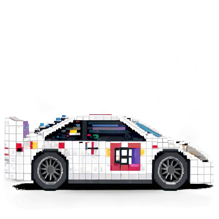 Pixelated Race Car Png Erx