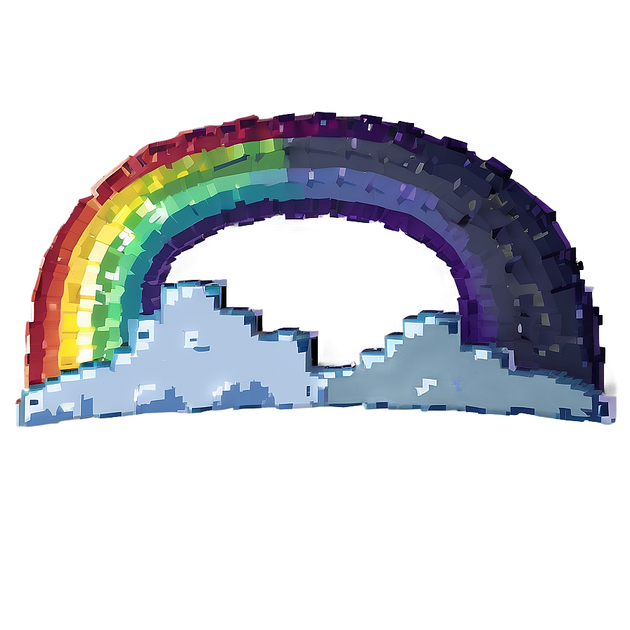 Pixelated Rainbow Png Dkn